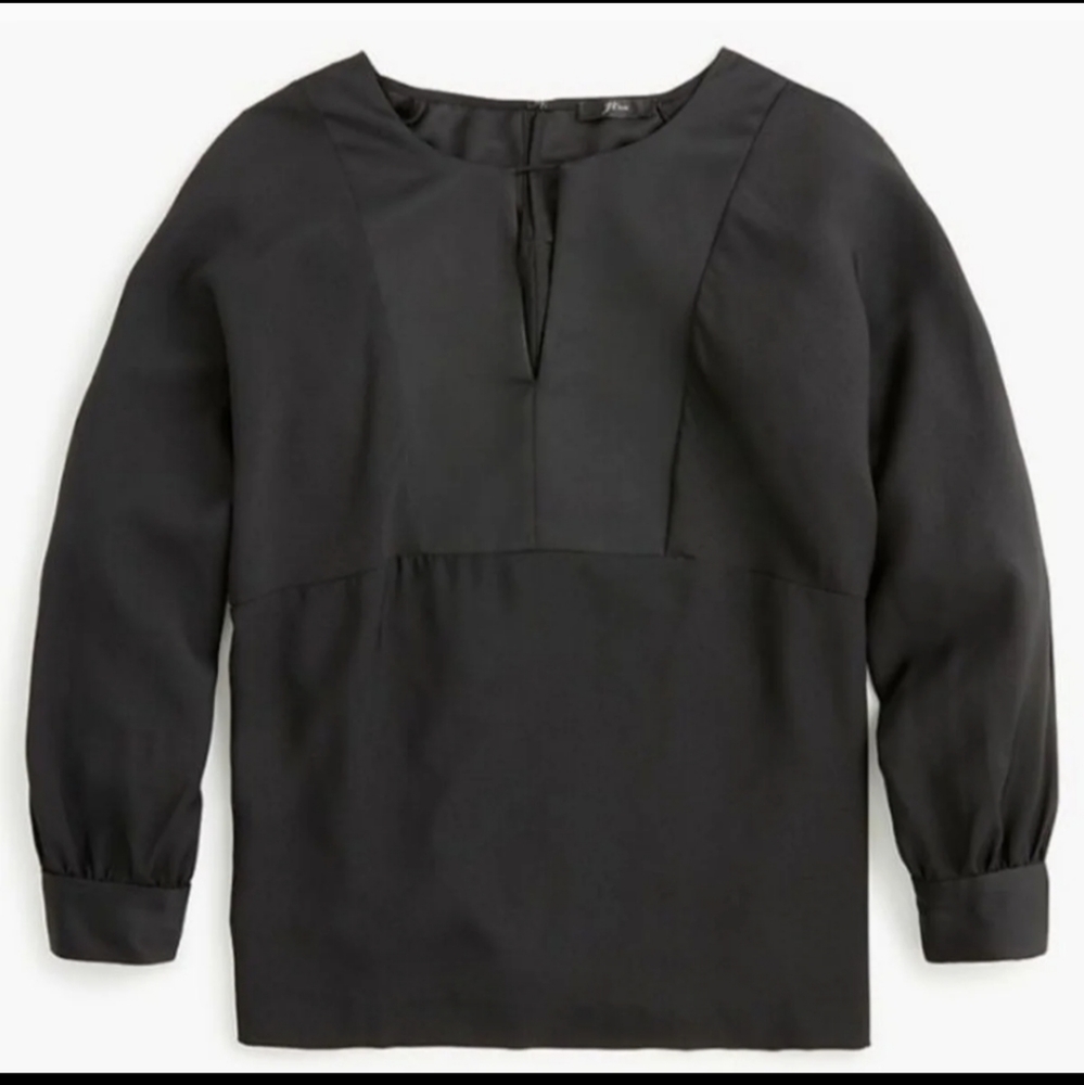 J Crew black silky top